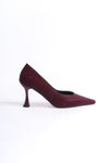Scarpax Cordelia Kadın Bordo Saten Stiletto