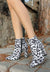 Scarpax Loora Zebra Saten Topuklu Bot - SCARPAX