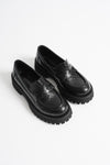 Scarpax Noir Kadın Günlük Siyah Kroko Loafer Ayakkabı