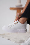 Scarpax Nova Kadın Gold Detaylı Beyaz Sneaker