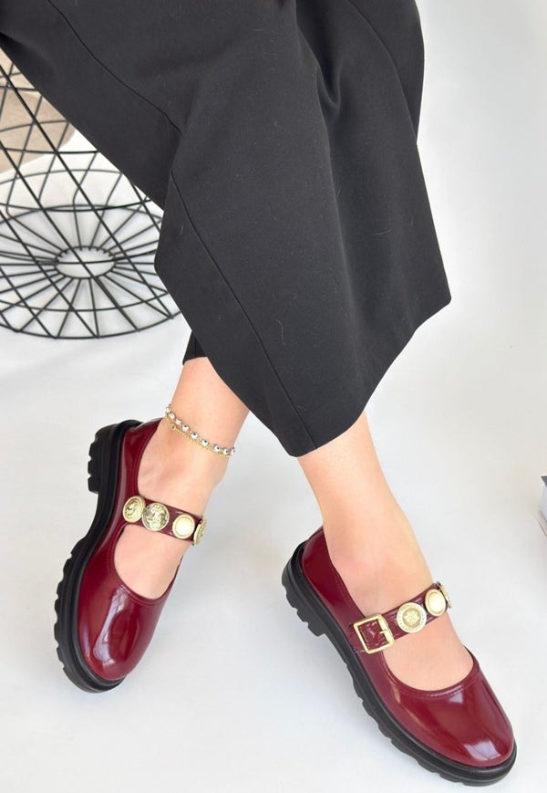 Scarpax Okira Bordo Rugan Oxford Ayakkabı