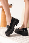 Scarpax Terry Rugan Siyah Kadın Loafer