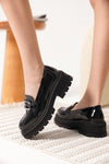 Scarpax Terry Rugan Siyah Kadın Loafer - SCARPAX