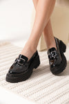 Scarpax Terry Rugan Siyah Kadın Loafer - SCARPAX