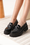 Scarpax Terry Rugan Siyah Kadın Loafer
