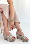 Scarpax Tlay Kilim Desenli Dolgu Topuk Terlik